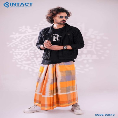 Intact Premium Cotton  Multicolor Lungi - Luxury