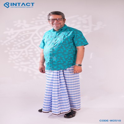 White Check Lungi- Economy
