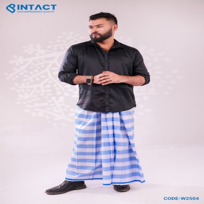 White Check Lungi- Economy