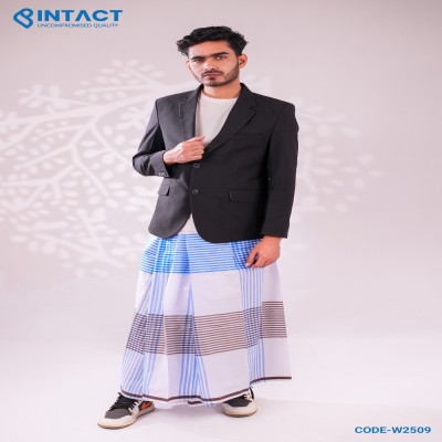 White Check Lungi- Economy