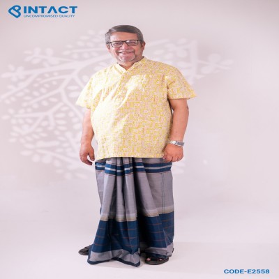 Deep Color Check Lungi