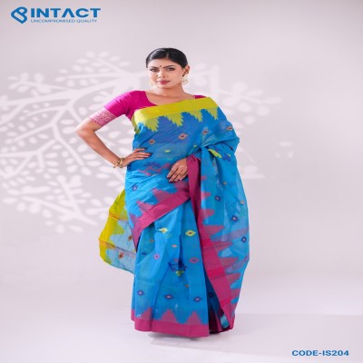 Sky Blue Manipuri Saree