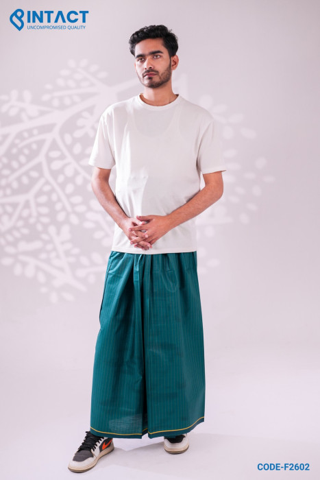 Sea Green Step Lungi